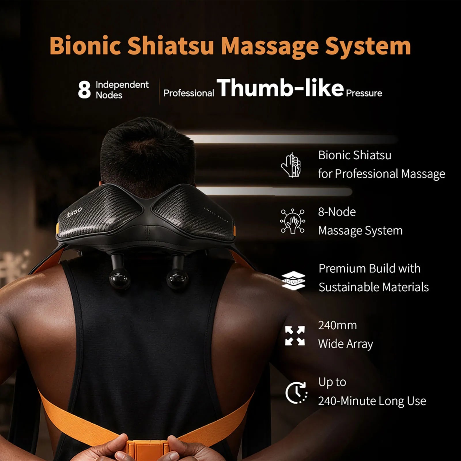 ibreo N7 Smart Heated Shiatsu Shoulder, Neck, & Back Massager