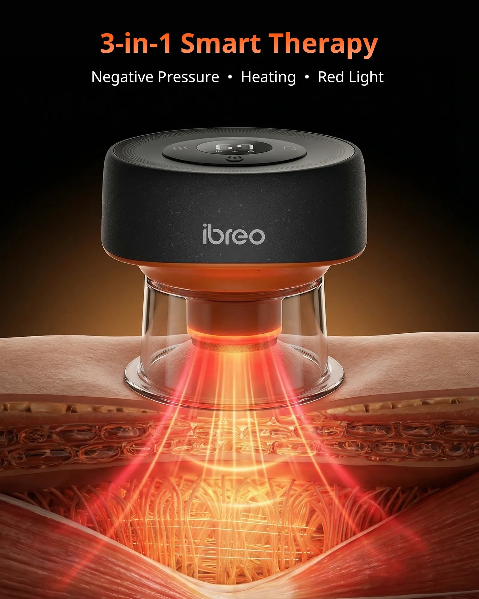 ibreo Pulse Pro Cupping Therapy Massager with Heat