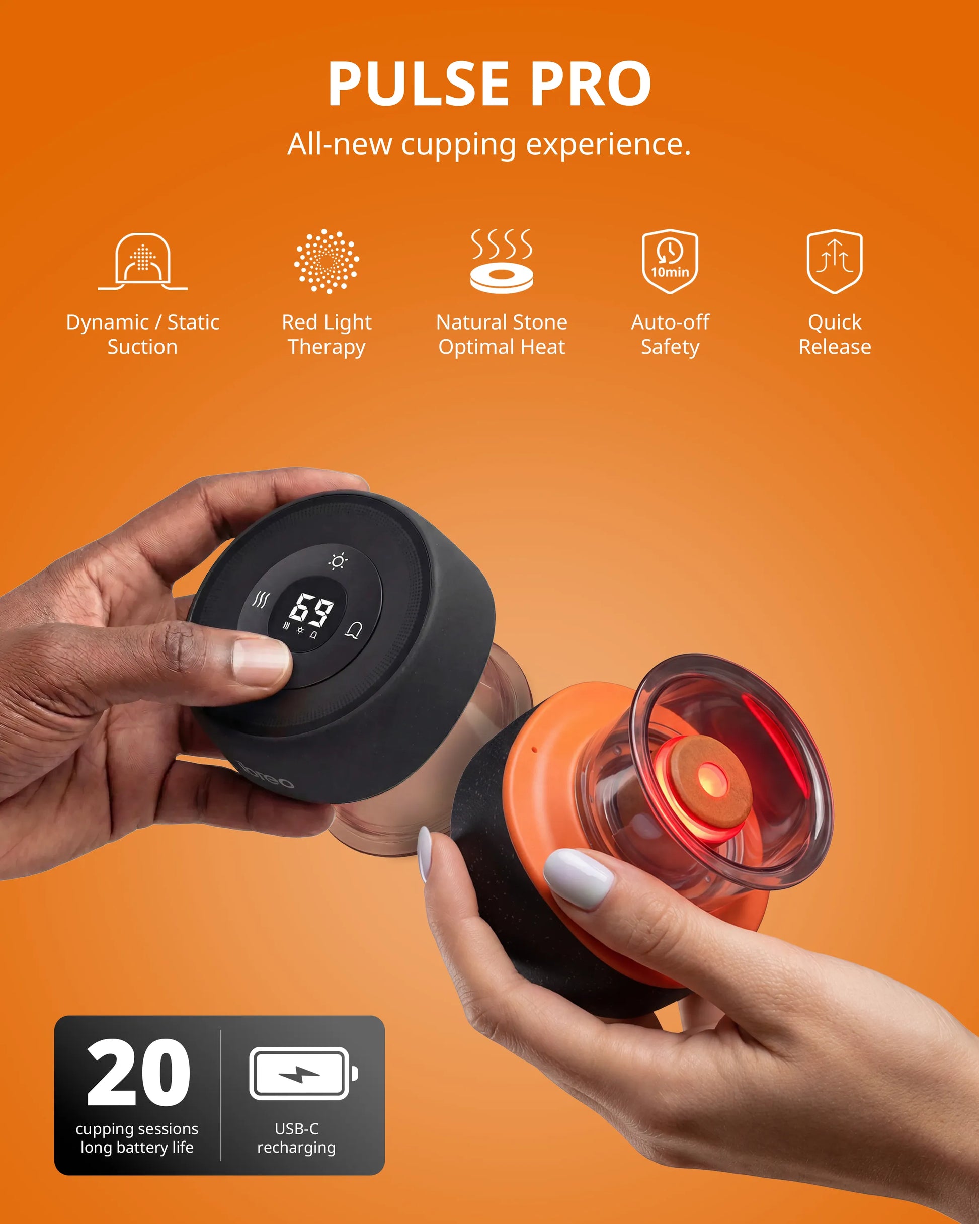 ibreo Pulse Pro Cupping Therapy Massager with Heat