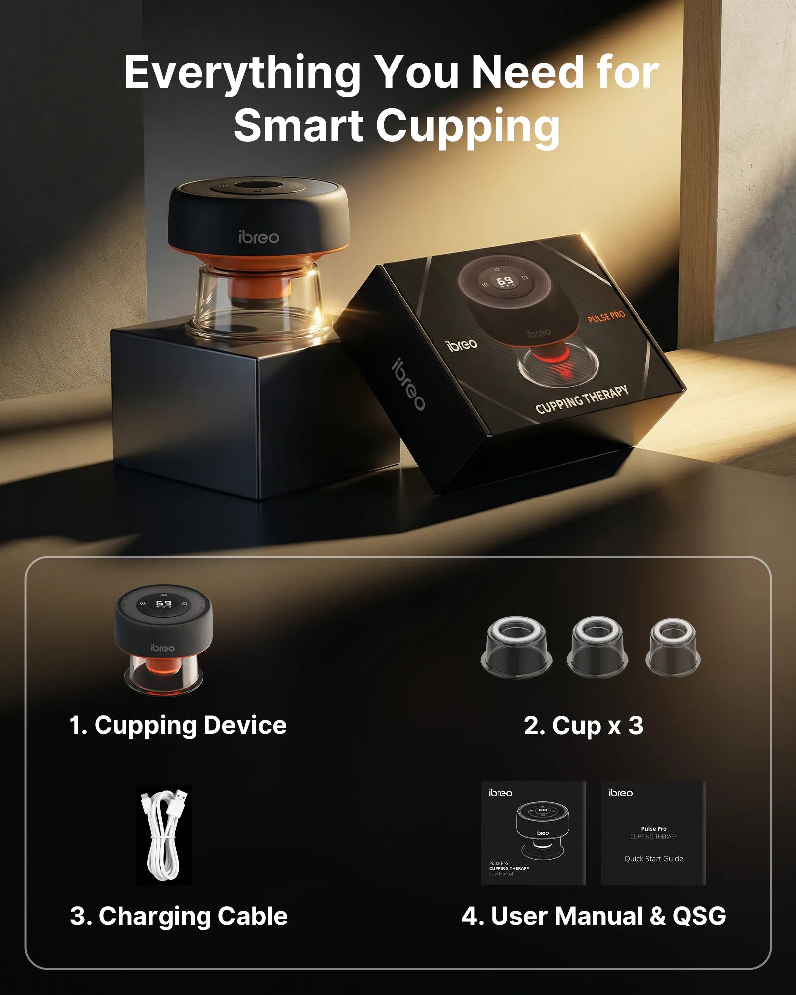 ibreo Pulse Pro Cupping Therapy Massager with Heat